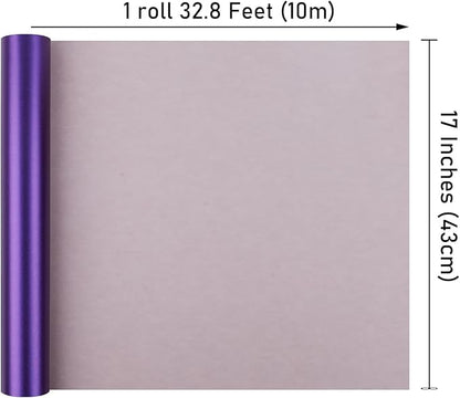 NESCCI Deep Purple Matte Wrapping Paper,Solid Color Pearly-Lustre Paper-3 Roll,17 Inches X 32.8 Feet Per roll.Gift Wrapping Paper,Perfect for Wedding,Valentine's Day,Birthday, Christmas,Baby Shower