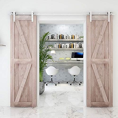 TSMST 6FT Sliding Barn Door Hardware Kit, Stainless Steel Heavy Duty Sturdy - Image 5