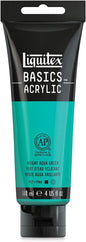 Liquitex BASICS Acrylic Paint, 118ml (4-oz) Tube, Bright Aqua Green