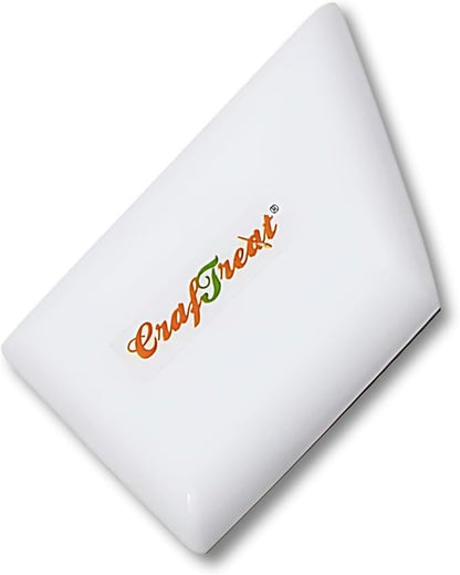 CrafTreat Teflon Bone Folder and Scoring Tool - Ergo Square - Paper Scorer for Paper Crafting, Origami, Bookbinding, Scrapbooking - Leather Burnishing Tool - Smooth, Non Stick,Ergonomic Craft Tool