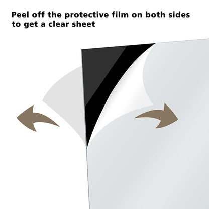 Egofine 8.5" x 11" Black Plexiglass Sheets 20 Pack 0.04 Inch Cast Acrylic Sheet Thick for DIY Craft Projects, Painting, Photography, Sign, Display Stand, Home Decor, Easy to Cut