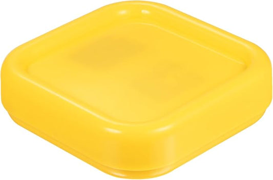 HARFINGTON Magnetic Pin Cushion Square Plastic Magnetic Sewing Pin Holder Storage Case Needle Cushion Tool for Sewing DIY Projects, Yellow