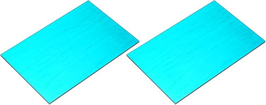 MECCANIXITY 2 Pcs Stained Glass Sheet Mosaic Tile 7.9 Inch x 5.9 Inch Blue Stained Glass Sheets for Crafts DIY Art Project