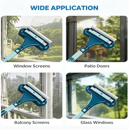 Upgrade Window Screen Cleaner, 2 in 1 Detachable Window Cleaning Brush - Image 2