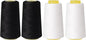 Sewing Thread Cone Set, 4 Pack Serger Thread, 3000 Yards Each, All Purpose Thread for Sewing, Quilting, Machines, Overlock, Merrow & Hand Embroidery (Black2White2)