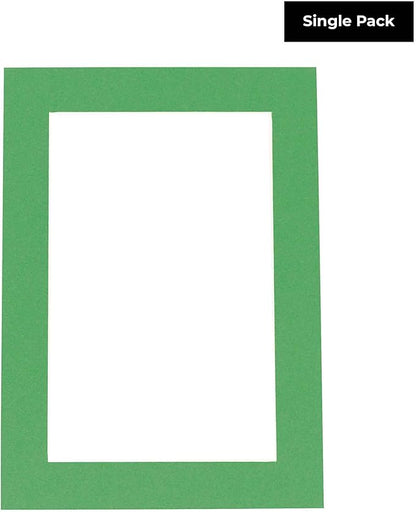 8x10 Mat Bevel Cut for 5.5x8.5 Photos - Acid Free Bright Green Precut Matboard - For Pictures, Photos, Framing - 4-ply Thickness