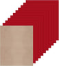 JANDJPACKAGING Red Heat Transfer Vinyl HTV for T-Shirts,10 Pack 12" x 10" Sheets for Iron On T Shirts - for Silhouette Cameo Or Cricut - Heat Press Machine