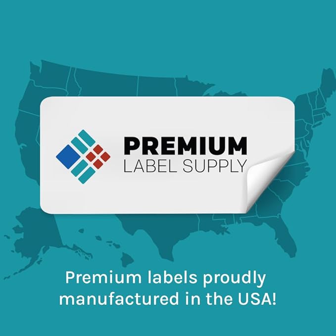 Premium Label Supply Brown Kraft Sticker Labels – 2.5" x 1.563" – Laser/Inkjet Compatible – (18 per Sheet), 100 Sheets – 1,800 Total Adhesive Labels