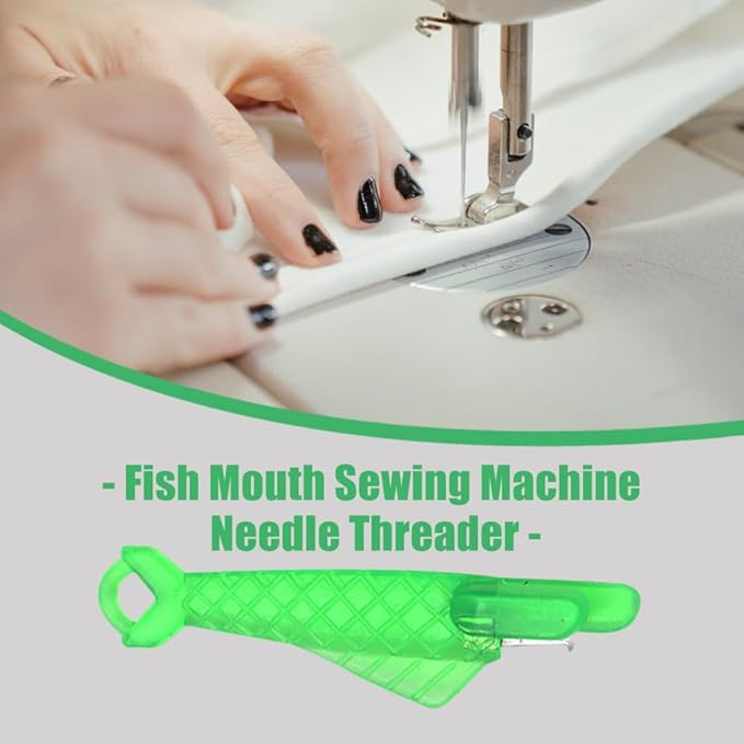 Automatic Sewing Needle Threader, Fish Type Quick Needle Threaders for Hand Sewing, Sewing Machine Needle Threader Tools, Sewing Supplies - Designed for Sewing Lovers Alike (green-10pcs)