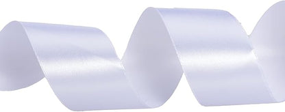 1 1/2 Inch White Solid Satin Ribbon, 50 Yards Craft Fabric Ribbon for Gift Wrapping Floral Bouquets Wedding Party Decoration