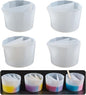 4pc Resin Split Cup Set - Silicone Portion Cups for Clay Mold, Candle Making & Craft Supplies - 3D Silicone Molds for Resin Casting