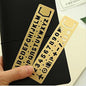 Fascola Brass Alphabet & Number Template Set of 2, Multifunctional Drawing Stencil Bookmark Lettering Stencil Set Guide with Symbols