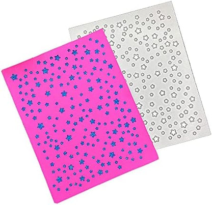 Stars Background Cutting Dies,Five Pointed Stars Die Cuts Metal Embossing Stencils Template Mould for Card Scrapbooking and DIY Craft Album Paper Card Decor