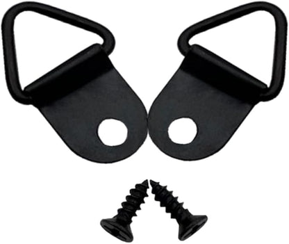 Small Triangle Ring Steel Picture Hangers with Screws Picture Frames Picture Hang Solutions for Hanging Clock Paintings Artwork Picture Frame Hook Photos(100 Pack Black )