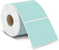 iEager Green Square Thermal Label Stickers, 3" x 3" Self-Adhesive Square Direct Thermal Labels with Perforation Line, 500 Sheets/Roll