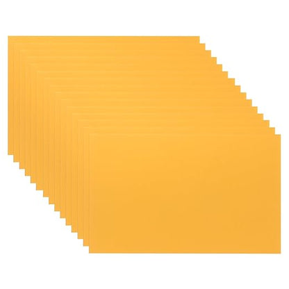 PATIKIL 2.1x3.3 Inch Anodized Aluminum Sheet Metal, 15Pcs Laser Plates Engraving Blanks 0.5MM Thin Rectangle for Crafting DIY House Laser Engraving, Yellow