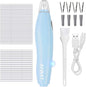 AFMAT EE04BL Electric Eraser, with 140 Refills, Rechargeable Pencil Eraser for Artist, Electric Erasers for Drafting, Drawing, Painting, Sketching, Architectural Plans, Detailer Tool-Light Blue