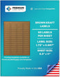 Premium Label Supply Brown Kraft Sticker Labels – 1.75" x 0.667" – Laser/Inkjet Compatible – (60 per Sheet), 100 Sheets – 6,000 Total Adhesive Labels