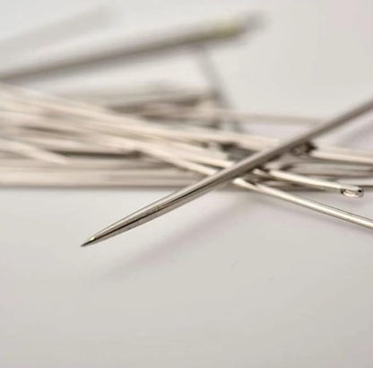 MJMP 10" Professional Upholstery Large Eye Long Needle Easy to Thread,Used for Furniture Weaving Leather Hand Sewing. (10")