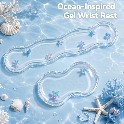 Clear Gel Wrist Rest for Keyboard and Mouse, Ergonomic Non-Slip Silicone Mouse - Image 2