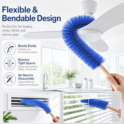 Fan Cleaning Brush, 2 Pack Bendable Microfiber Duster - Image 2