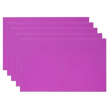 PATIKIL 6x10 Inch Anodized Aluminum Sheet Metal, 5Pcs Laser Plates Engraving Blanks 0.5MM Thin Rectangle for Crafting DIY House Laser Engraving, Purple