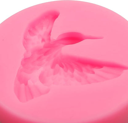 Hummingbird Silicone Fondant Mold, Bird Cake Decorating Mold, Pink, Set of 2