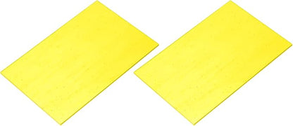 MECCANIXITY 2 Pcs Stained Glass Sheet Mosaic Tile 7.9 Inch x 5.9 Inch Bright Yellow Stained Glass Sheets for Crafts DIY Art Project