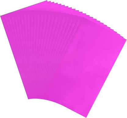 MECCANIXITY 50 Sheets Heat Reactive Foil, 20x29cm Plum Foil Transfer Sheets Toner Reactive Foil Transfer Foil Sheets Hot Foil Stamping Paper for Crafts DIY Cardmaking Album Decoration