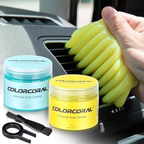 ColorCoral Keyboard Cleaning Gel Dust Cleaner Slime Car Clean Putty 2Pack by ColorCoral