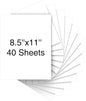 Cardstock 8.5 x 11 Inch 40 Sheets 190 gsm Heavyweight Card Stock Paper White Cardstock Printer Paper Perfect for Wedding Invitations, DIY Cards, Postcards, Photos, Art and Crafts