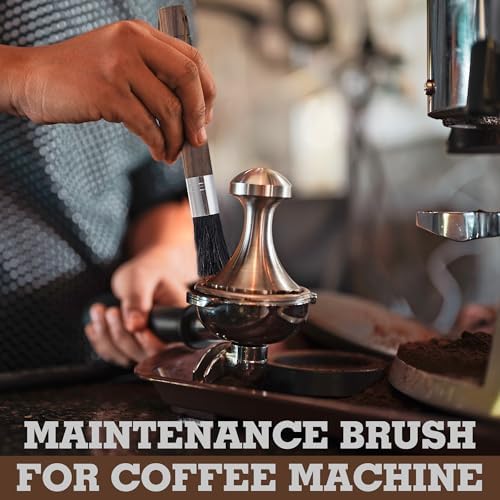 TAKAVU Coffee Grinder Brush, Natural Boar Bristle, Espresso Barista Cleaner - Image 3