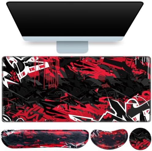 Desk Mat, Large Gaming Mouse Pad by QOMOLAMA