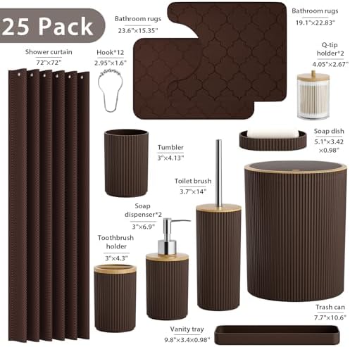 Bathroom Accessories Set 25 PCS - Image 2