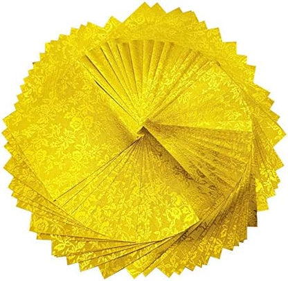 100 Origami paper sheets paper pack Gold Origami paper cranes 6x6 inches for Folding paper, Origami cranes, origami decoration, cardstock