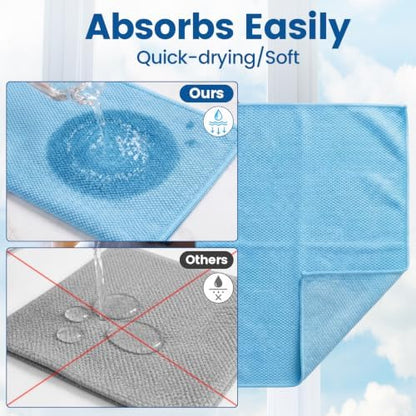 Niveaya Microfiber Glass Cleaning Cloth, Reusable Fish Scale Cloth 8 Pack - Image 6