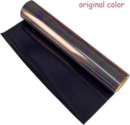 Guangyintong Reflective Rainbow Heat Transfer Vinyl Roll, 12" x 8ft, 1 Piece, Rainbow HTV Vinyl for All Cutter Machines, Easy to Cut & Weed, DIY Design