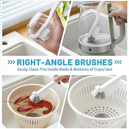 23Pcs Crevice Cleaning Brush Set, Hard Bristle Scrub Brushes Tools - Image 5