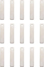 15PCS Metal Engraving Plate Stainless Steel Blank Stamping Rectangle Label 8th DIY Stamping Stamping Military Pendant Long Strip Tag