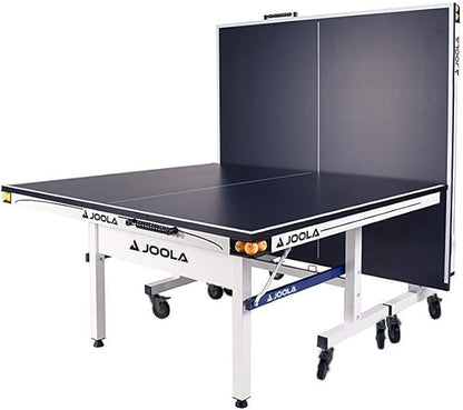 JOOLA Rally TL Professional MDF Indoor Ping Pong Table w/Quick Clamp Table Tennis Net & Post Set - 10 Minute Easy Assembly - Corner Ball Holders - Tournament Quality - Includes Playback Mode