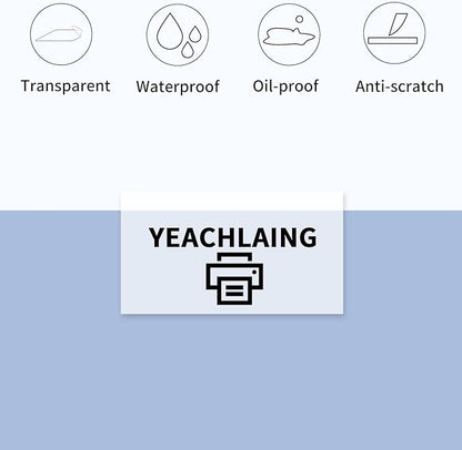 1.25" x 2.25" Transparent Thermal Label Stickers,Waterproof Thermal Printer Sticker Labels for Gift Wrapping, Self-Adhesive Name Price Tag DIY Custom Logo Design (500 pcs,Clear)