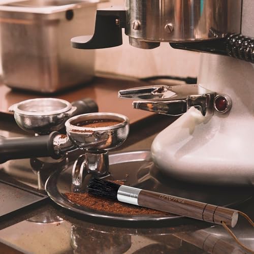 TAKAVU Coffee Grinder Brush, Natural Boar Bristle, Espresso Barista Cleaner - Image 5