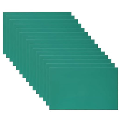 PATIKIL 5x8 Inch Anodized Aluminum Sheet Metal, 15Pcs Laser Plates Engraving Blanks 0.5MM Thin Rectangle for Crafting DIY House Laser Engraving, Green
