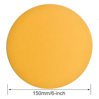 6-Inch No-Hole Hook and Loop Sanding Discs 600-Grit, Random Orbital Sandpaper for Automotive and Woodworking, 100-Pack