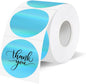 1.5" Holographic Direct Thermal Label Stickers, Round Printable Rainbow Glitter Thermal Printer Sticker Labels for Gift Wrapping, Self-Adhesive DIY Custom Logo Design- Blue