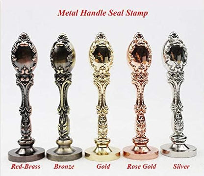 Vintage Santa Claus Monogram Sealing Wax Seal Stamp Red Brass Metal Handle Kit Custom Invitation Embellishment Christmas Gift Wrap Package Custom Logo Words Wax Seal Stamp Set