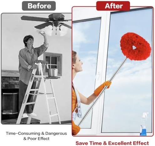 Ceiling Fan Cleaner Duster Reusable Microfiber Ceiling Fan Blade Cleaner - Image 4