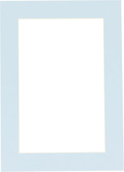 6x8 Mat for 8x10 Frame - Precut Mat Board Acid-Free Baby Blue 6x8 Photo Matte Made to Fit a 8x10 Picture Frame, Premium Matboard for Family Photos, Show Kits, Art, Picture Framing, Pack of 1 Mat