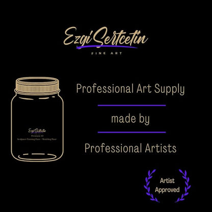 3D Sculpture Painting Paste|Texture Paste|Decorative Plaster|Ready to Use|Unique Metallic Pearl and Neon Colors|Ideal for Artwork|Stencil|Flowers|Texture and Art Relief|6 oz (Fresh Pastel Azurre)