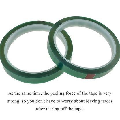 HAHIYO Clear Green 0.5Inch (217Feet/72Yard Total) 2Rolls Floral Tape Waterproof Florist Tape Flower Wrap Adhesive Waterproof Decorative Tape for Bouquet Stem Wrapping Flower Arranging Floral Craft